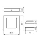 Kanlux 33554 Осветително тяло луна KANTI V2LED 220V 18W 3000K IP20