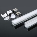 V-TAC VT-3357 Монтажен Kит С Дифузер За LED Лента Алуминиев Мат 2000 x 24.5 x 12.2mm