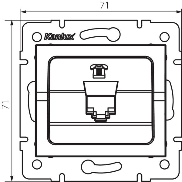 Kanlux 33591 Единична телефонна розетка (RJ11) LOGI