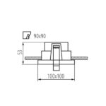 Kanlux 33660 Пръстен на точково осветително тяло REUL Gx5.3/GU10 12V IP20