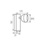 Kanlux 33672 Стенно осветително тяло GALOBA W GU10 220V IP20