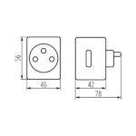 Kanlux 33700 Socket adaptor KANLUX SMART 220V IP20