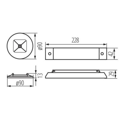 Kanlux 33849 OPRAWA AWARYJNA 220V 3W 5000K IP20