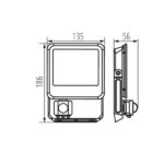 Kanlux 33887 ЛЕД Прожектор със сензор IQ-LED FL 220V 30W 4000K IP44