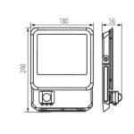 Kanlux 33888 ЛЕД Прожектор със сензор IQ-LED FL 220V 50W 4000K IP44