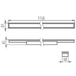 Kanlux 34062 Линейно LED осветително тяло за вграждане LED 4000K