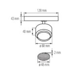 Kanlux 35650 ЛЕД Прожектор за шина BTL LED 220V 18W 3000K IP20