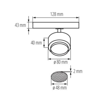 Kanlux 35650 ЛЕД Прожектор за шина BTL LED 220V 18W 3000K IP20