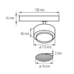 Kanlux 35657 ЛЕД Прожектор за шина BTL LED 220V 28W 4000K IP20