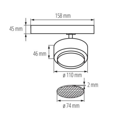 Kanlux 35657 ЛЕД Прожектор за шина BTL LED 220V 28W 4000K IP20