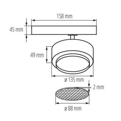 Kanlux 35658 ЛЕД Прожектор за шина BTL LED 220V 38W 3000K IP20