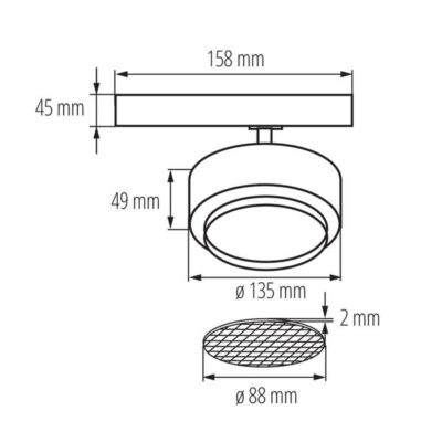 Kanlux 35659 ЛЕД Прожектор за шина BTL LED 220V 38W 3000K IP20