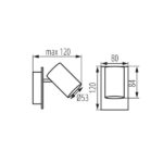 Kanlux 35690 Осветително тяло за стена или таван EVALO GU10 220V IP20