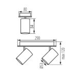 Kanlux 35692 Осветително тяло за стена или таван EVALO GU10 220V IP20