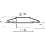 Kanlux 35740 Пръстен на точково осветително тяло LONVI Gx5.3/GU10 12V IP20