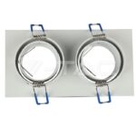 V-TAC VT-3607 2*GU10 Корпус Луна Квадрат Бяла