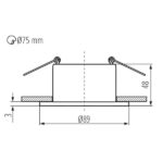 Kanlux 36218 Пръстен на точково осветително тяло GLOZO DSO Gx5.3/GU10 12V IP20