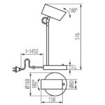 Kanlux 36251 Настолна лампа AGZAR E14 220V IP20