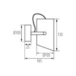 Kanlux 36263 Осветително тяло за стена или таван LARATA EL E27 220V IP20