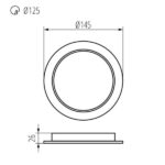 Kanlux 36512 ЛЕД Луна Панел за вграждане TAVO LED 220V 12W 4000K IP44