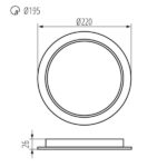 Kanlux 36514 ЛЕД Луна Панел за вграждане TAVO LED 220V 24W 4000K IP44