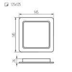 Kanlux 36517 ЛЕД Луна Панел за вграждане TAVO LED 220V 12W 4000K IP44