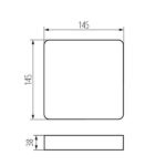 Kanlux 36522 Аксесоар за повърхностен монтаж на лед луна TAVO FRAME