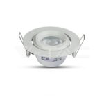 V-TAC VT-3689 GU10 Корпус Луна Кръг Бяло Тяло Променлив Ъгъл