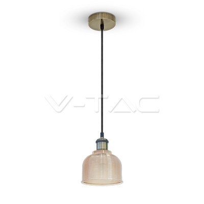 V-TAC VT-3732 Стъклен Пендел Amber Ф145