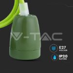 V-TAC VT-3805 Пендел Порцеланова Фасунга E27 Зелен