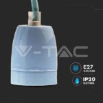 V-TAC VT-3806 Пендел Порцеланова Фасунга E27 Син