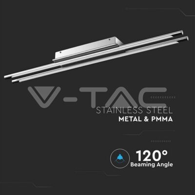 V-TAC VT-3893 36W LED Стенна/Таванна Лампа 4000K Двойна Хром