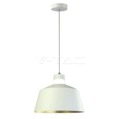 V-TAC VT-3937 7W LED Пендел Акрил Бял Абажур 25x19 Топло Бяла Светлина