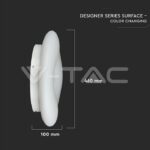 V-TAC VT-3967 32W Пендел/Плафон Кръг 3 Цветен Димиращ Бял