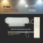 V-TAC VT-3972 42W Пендел/Плафон Квадрат 3 Цветен Димиращ Бял