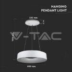 V-TAC VT-3995 30 LED Пендел Димиращ Бял 3000K