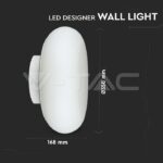 V-TAC VT-40051 25W LED Стенна Лампа Бяла Димираща 3000K