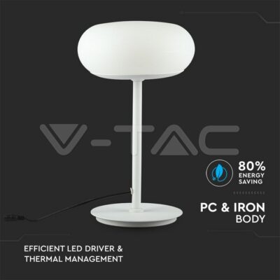 V-TAC VT-40081 25W LED Настолна Лампа Бяла Димираща 3000K