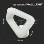 V-TAC VT-40091 20W LED Стенна Лампа Бяла Димираща 3000K