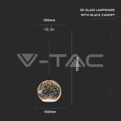 V-TAC VT-40111 Пендел 3D E27 150мм