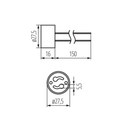 Kanlux 402 Фасунга за източник на светлина HLDR-GZ10 GU10 220V