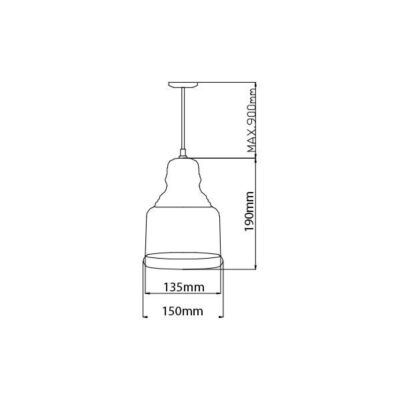 Vito 4102210 Пендел за таван ART-2401 1xE27 BLACK&amp