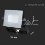 V-TAC VT-424 10W LED Прожектор SAMSUNG Чип SMD Черно Тяло 3000K