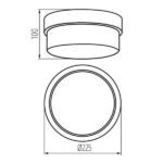 Kanlux 4260 Плафониера със сменяем източник на светлина TUNA E27 220V IP44