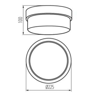 Kanlux 4260 Плафониера със сменяем източник на светлина TUNA E27 220V IP44