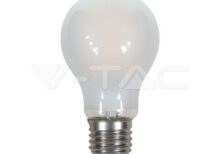 V-TAC VT-4485 LED Крушка 8W Filament E27 A60 Матирано Покритие Бяла Светлина