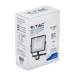 V-TAC VT-460 30W LED Прожектор Сензор SAMSUNG Чип Черно Тяло 3000K