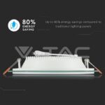 V-TAC VT-6279 12W LED Панел Стъклено Тяло Кръгъл Модул Неутрално Бяла Светлина