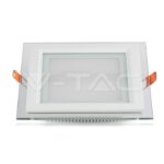 V-TAC VT-6280 18W LED Панел Стъклено Тяло Квадратен Модул Неутрално Бяла Светлина