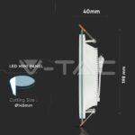 V-TAC VT-6281 18W LED Панел Стъклено Тяло Кръгъл Модул Неутрално Бяла Светлина